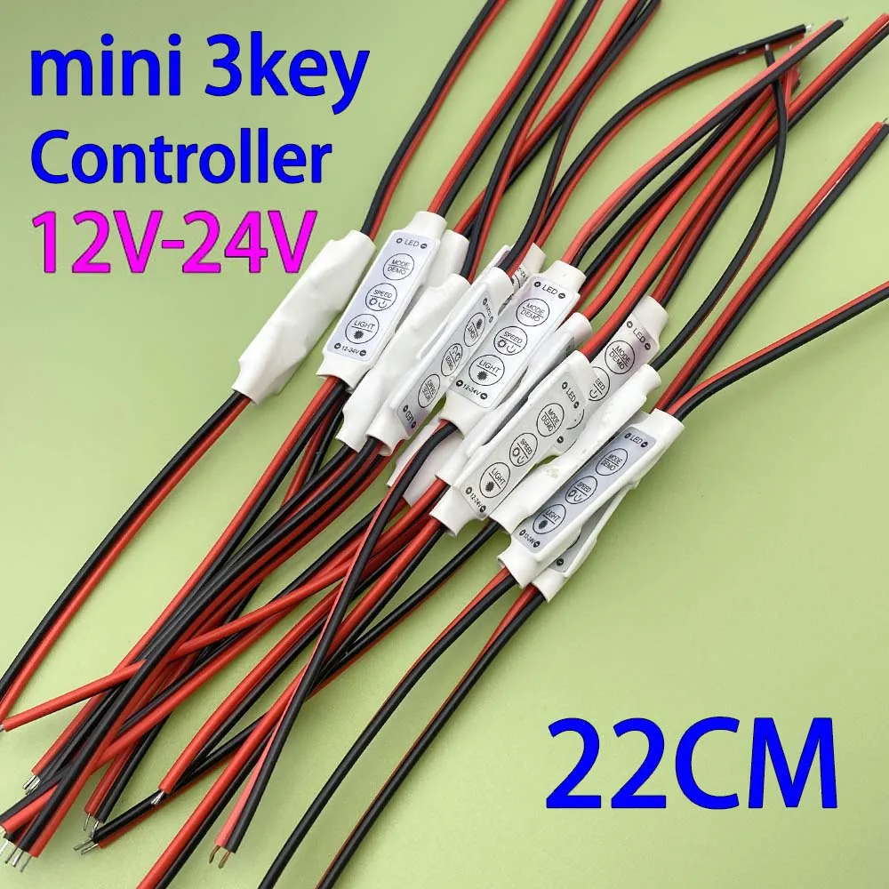 10/5Pcs Mini 12V LED Light Dimming 3 ปุ่มController Dimmer Driverและสวิทช์ 3528 5050 5630 ใหม่ล่าสุดควบคุมLed Strip Light