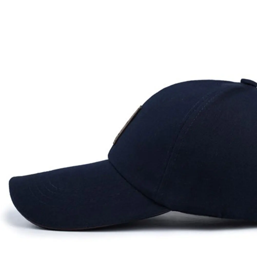 

1pc Men'S Baseball Cap Style Unisex Peak Cap For Outdoor Dark Blue Hip-Hop Hats Breathable Comfortable All-Match