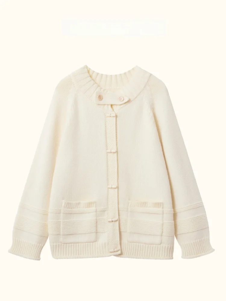 

Женское вязаное пальто Fretaro Soft с пуговицами и манжетами, цвет солено-перечный синий, повседневное, утепленное, длинное