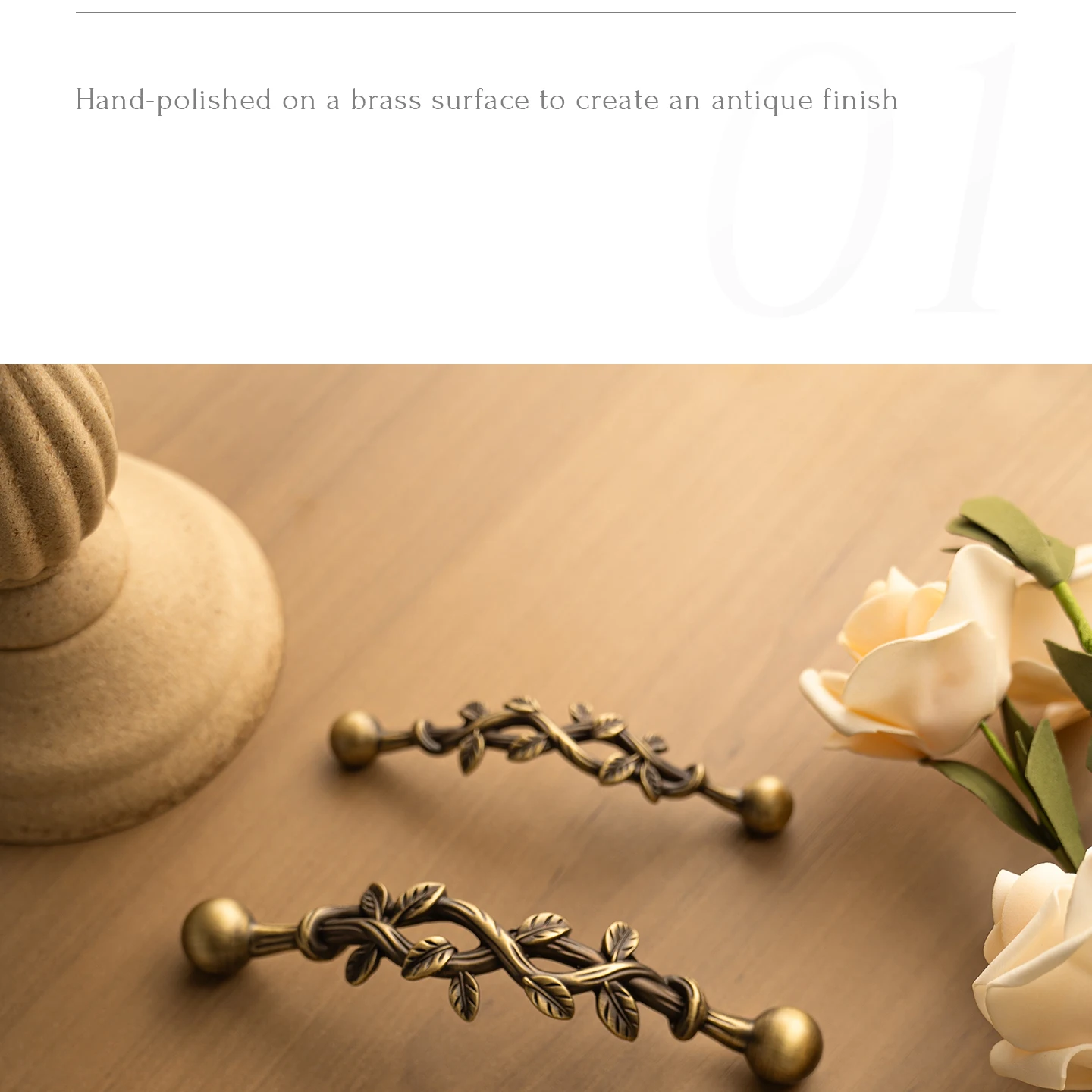 Brushed brass cabinet pull — product image 2