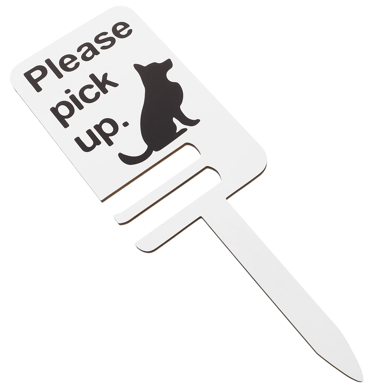 

Creative Please Pick Up Sign No Pooping Notice Wood Ornament Garden Pet Warning Stake Easy Install High Quality Decor