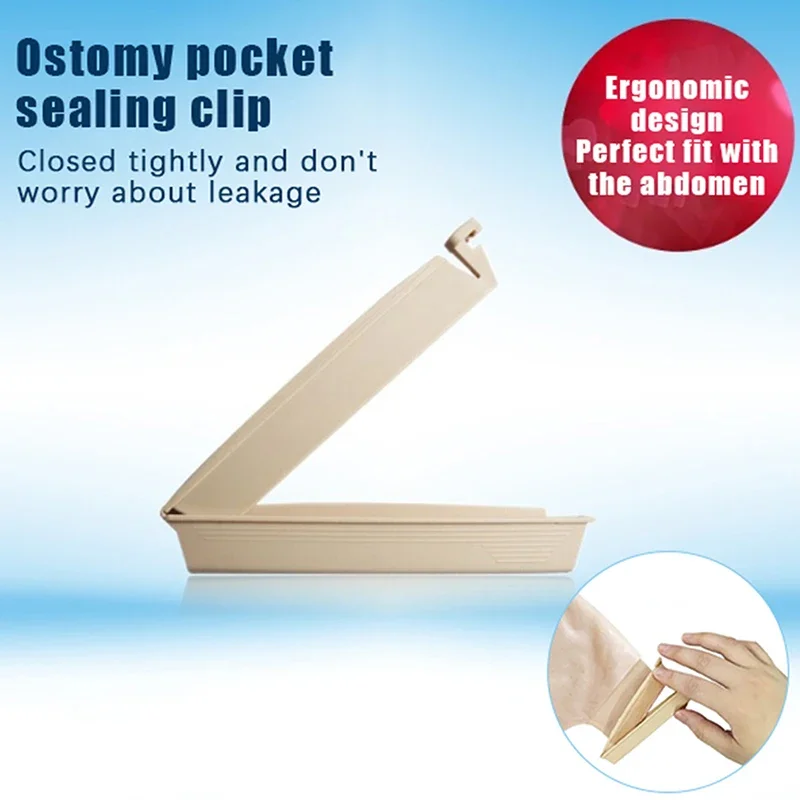 1PCS Ostomy Bag Sealing Clip Reusable Flexible Drainable Pouch Clamp Tail Closure Postoperative Care Tools Colostomy Bag Clip