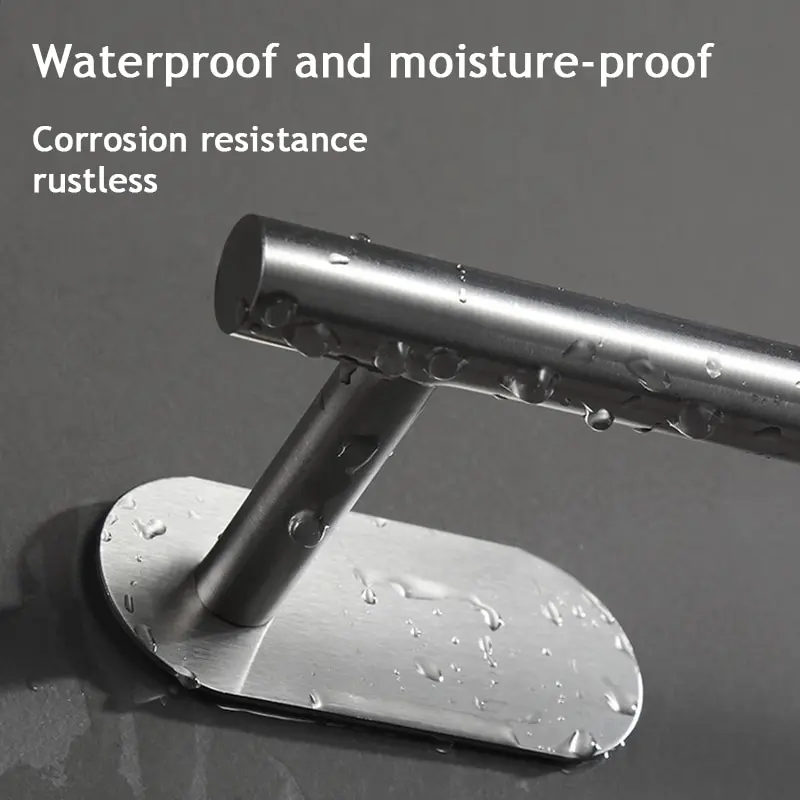 Stainless Steel Paper Towel Holder - No Drilling Required 2