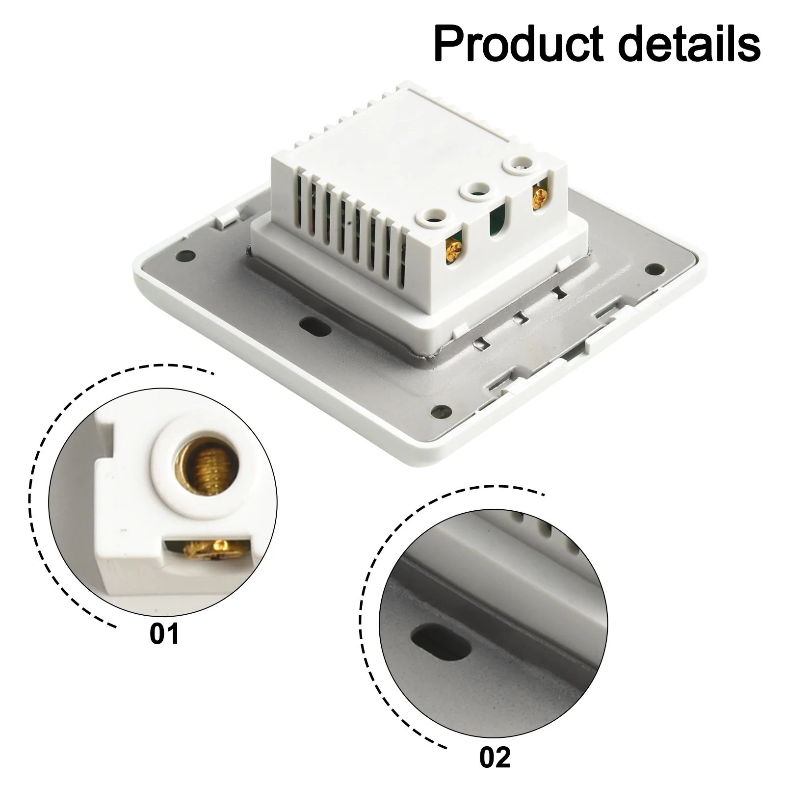 Light Switch LED Dimming Switch Panel 1-Gang 1-Way For Dimmable LED Lights Incandescent Bulbs Ight Brightness Adjuster