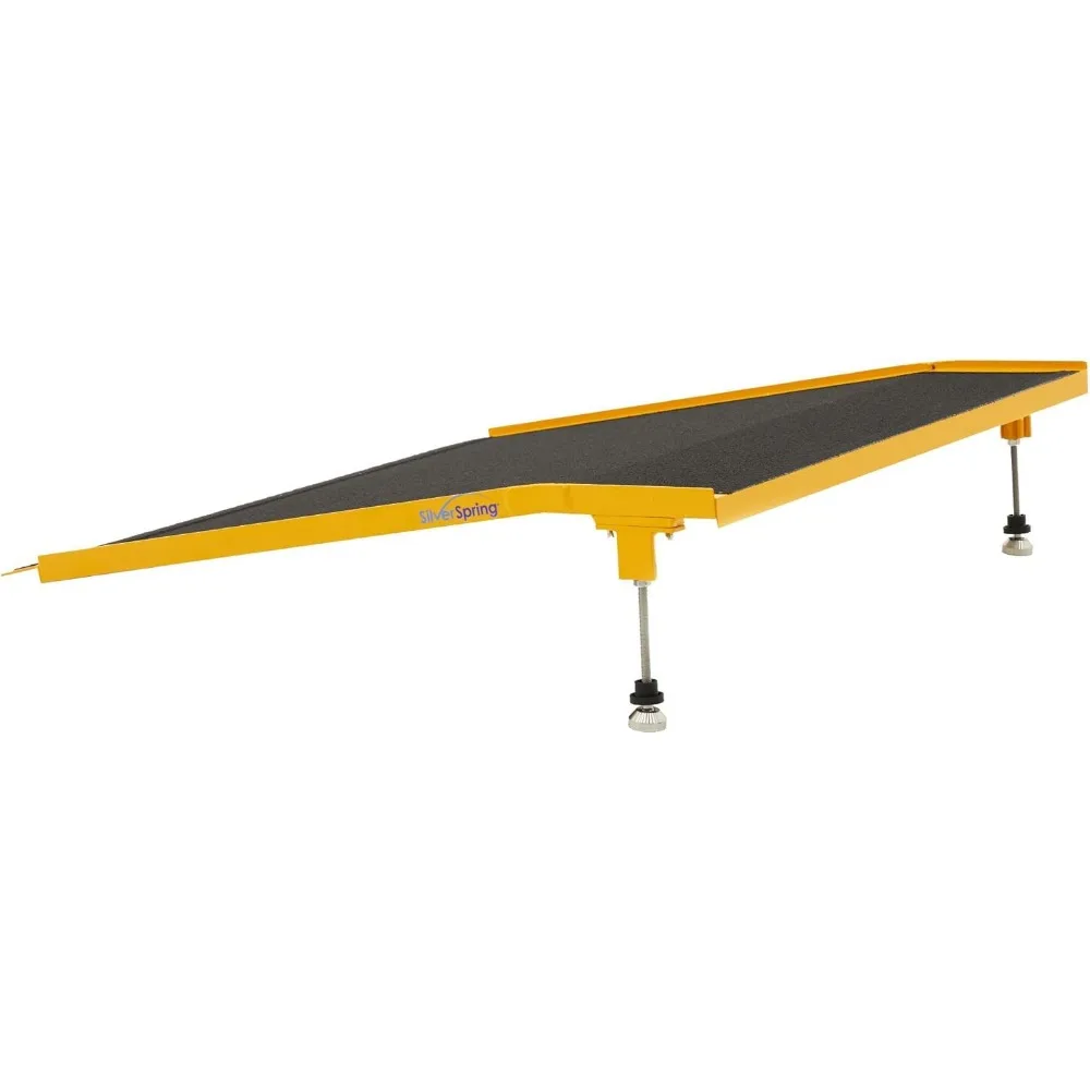 36" L  Aluminum Adjustable Solid Wheelchair Threshold Ramp, 400 lb. Weight Capacity