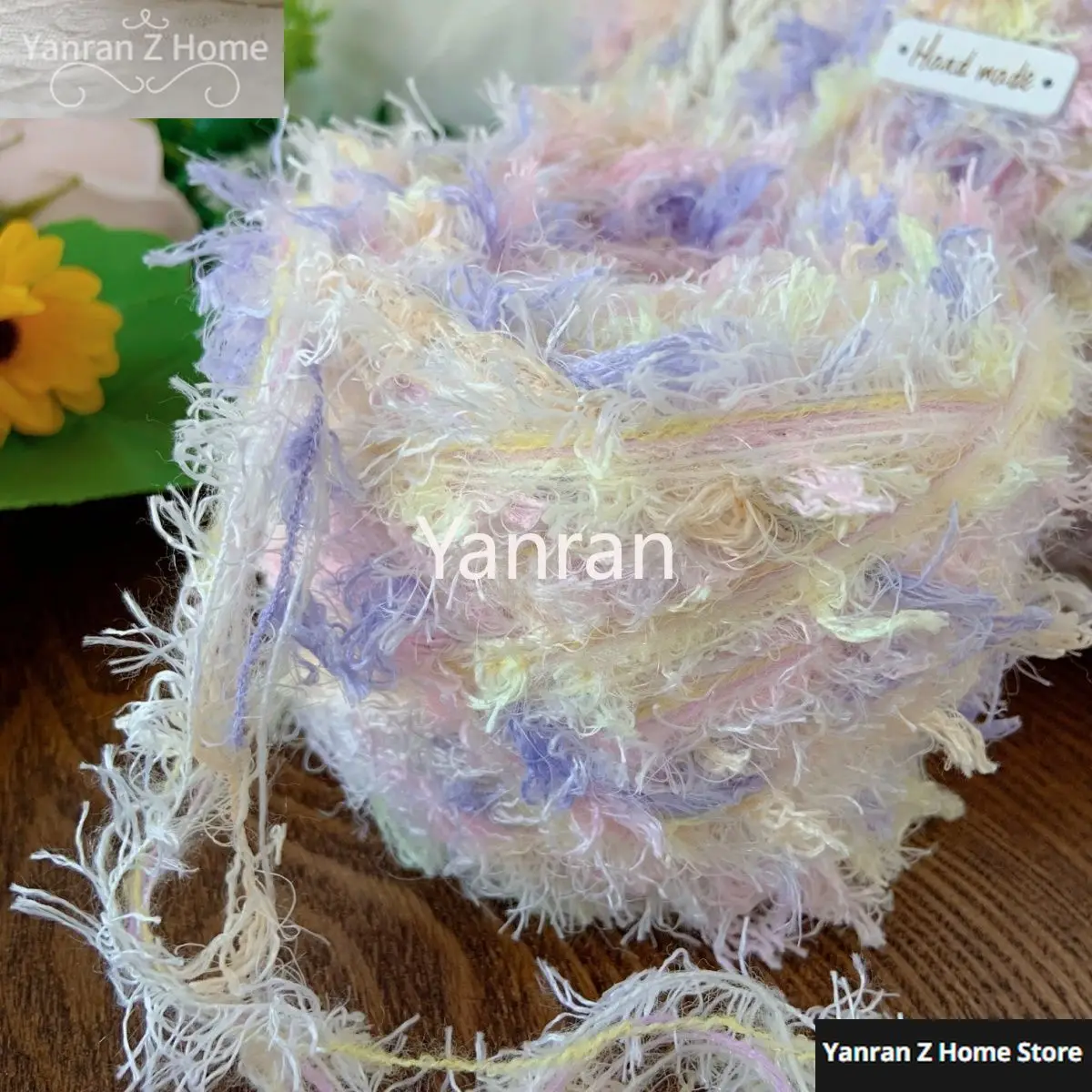 Huashang Branch Featured Crochet Yarn Handmixed Thread Dyed Wool Handwoven Bag Scarf Jewelry New Home Thread Decoration 100g