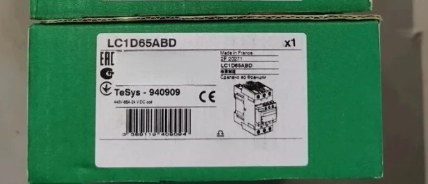 Brand New Original LC1D65ABD Contactor 3P  3 NO  65A  24V DC Standard Coil  Screw Clamp Terminals  Make 2Days Fast Delivery