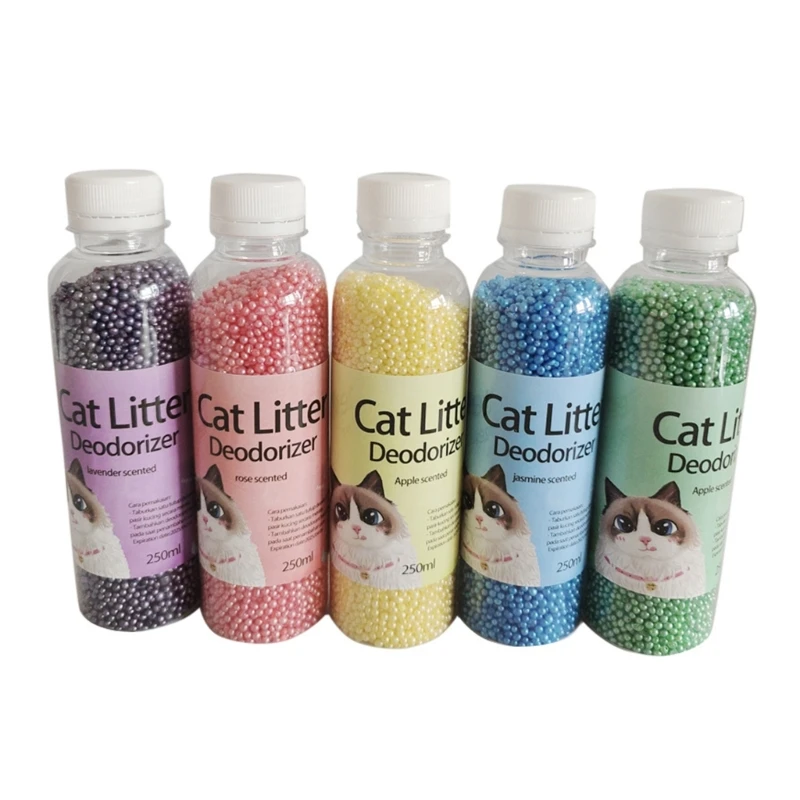 8oz Litter Box Odor Deodorizer Beads for Pet Cats Safety Active Carbon Deodorant for Odor Removing