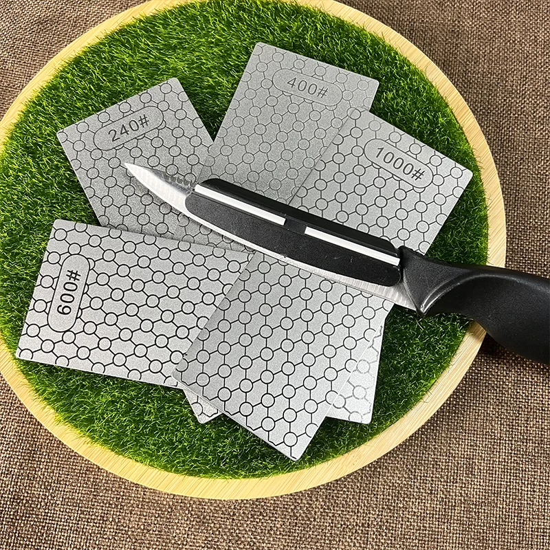 

Diamond Sharpening Stone Set Angle Guide Kitchen Knife Sharpening System Tool Household Profession Knife Sharpener Whetstone
