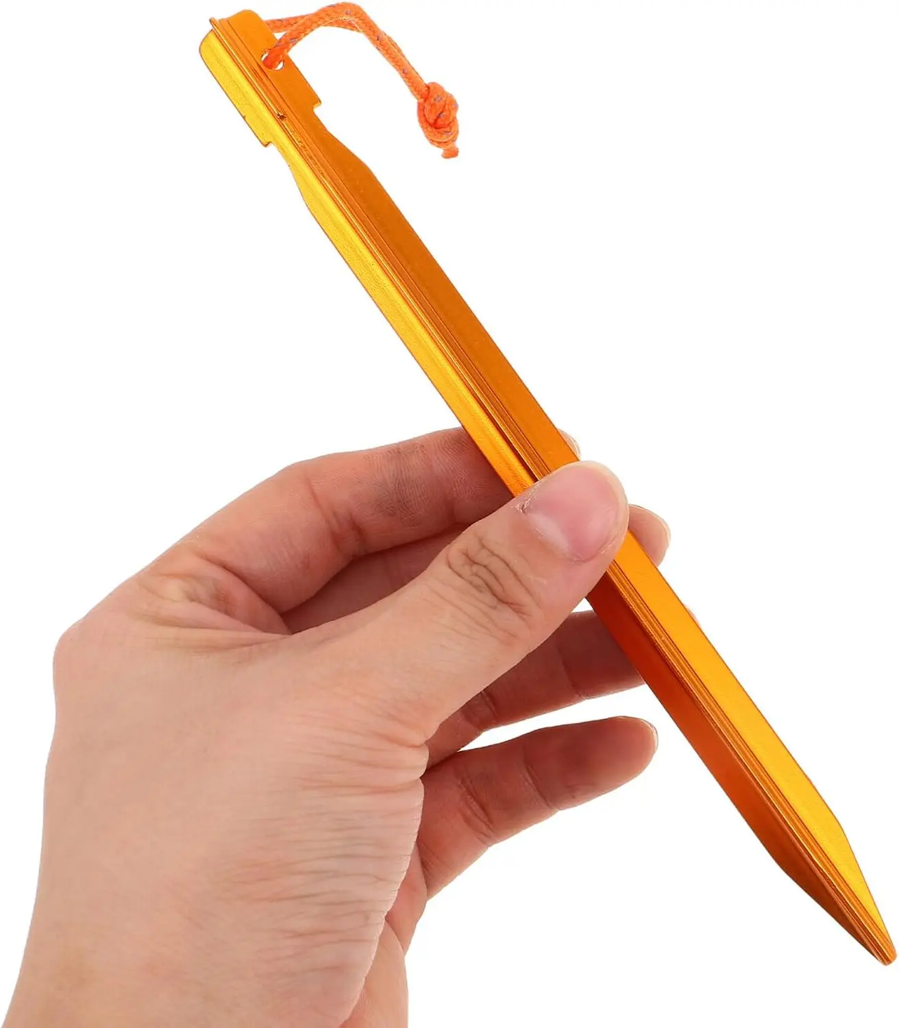 6 Stück 23cm Aluminiumlegierung Zeltnägel, Zeltstifte für Garten, Pavillon, Camping, Wandern, Zeltzubehör zur Befestigung von Überdachungen – Detail 4