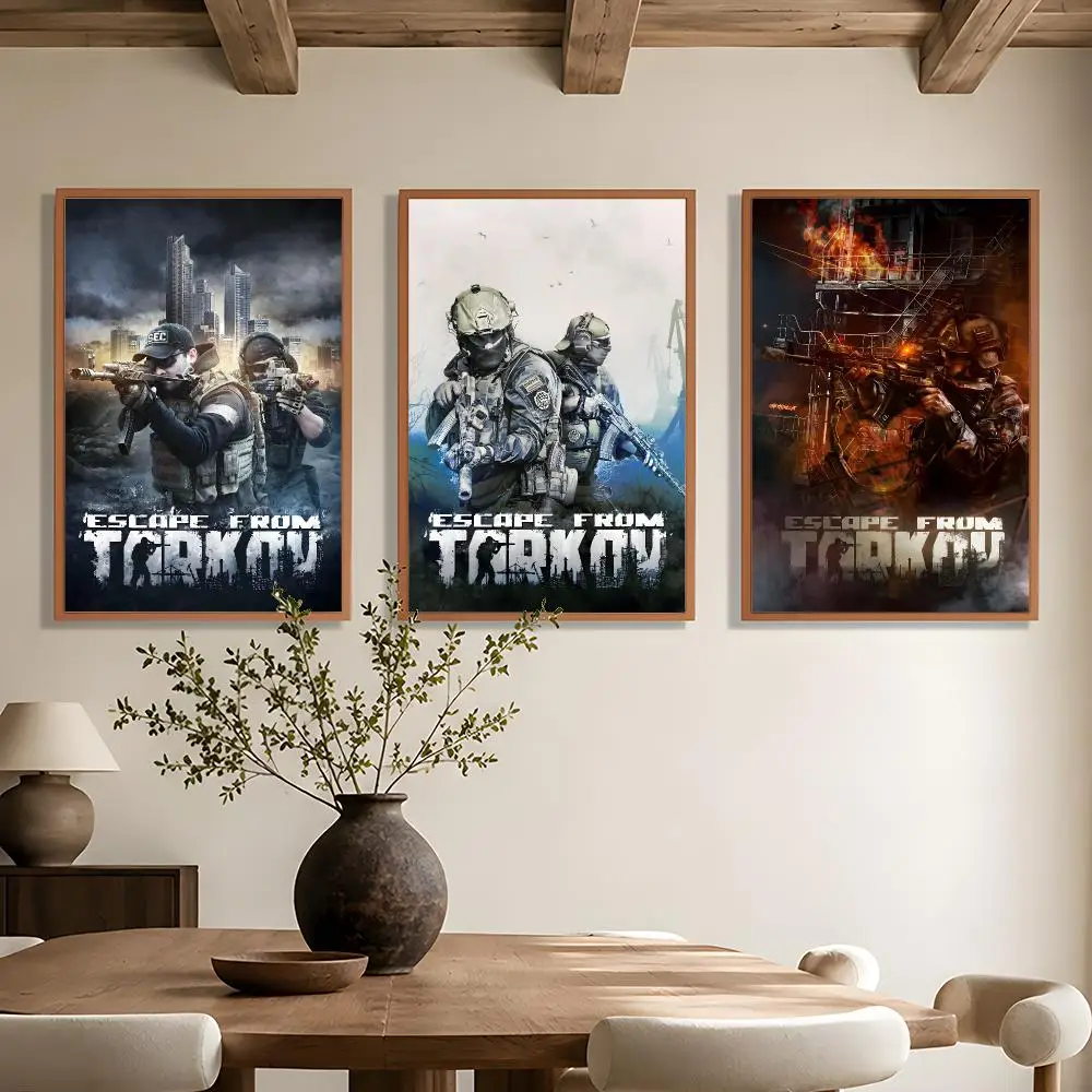 Game FPS E-Escape from Tarkov Poster Wall Art Poster HD Waterproof PP Print Bedroom Living Room Office Decor Gift