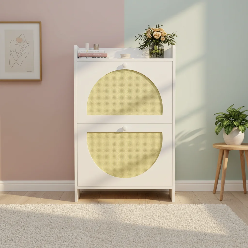 

#Modern solid wood retractable folding shoe rack large-capacity locker hotel gym saves space with customizable colors