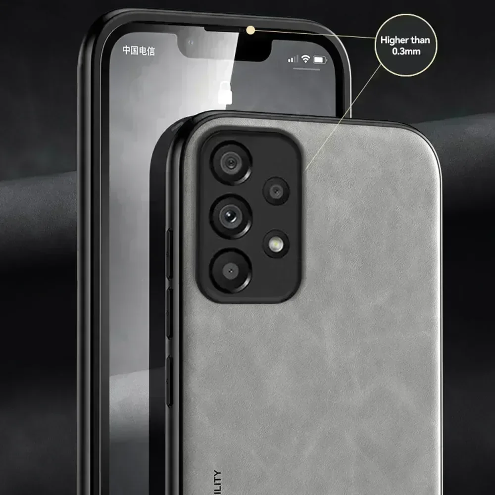 ฝาครอบโทรศัพท์หนังSheepskinแม่เหล็กสําหรับSamsung Galaxy A53 5G A52 A51 A54 A71 A13 A12 A24 A31 A73 A72 A23 A50 A33 A34 กรณี