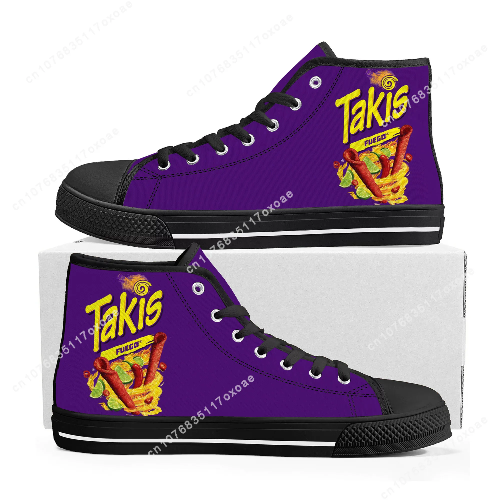 Grappige Chips Takis Food Snack Hoge Top Sneakers Heren Dames Tiener Hoge Kwaliteit Canvas Sneaker Paar Casual Schoen Custom Schoenen