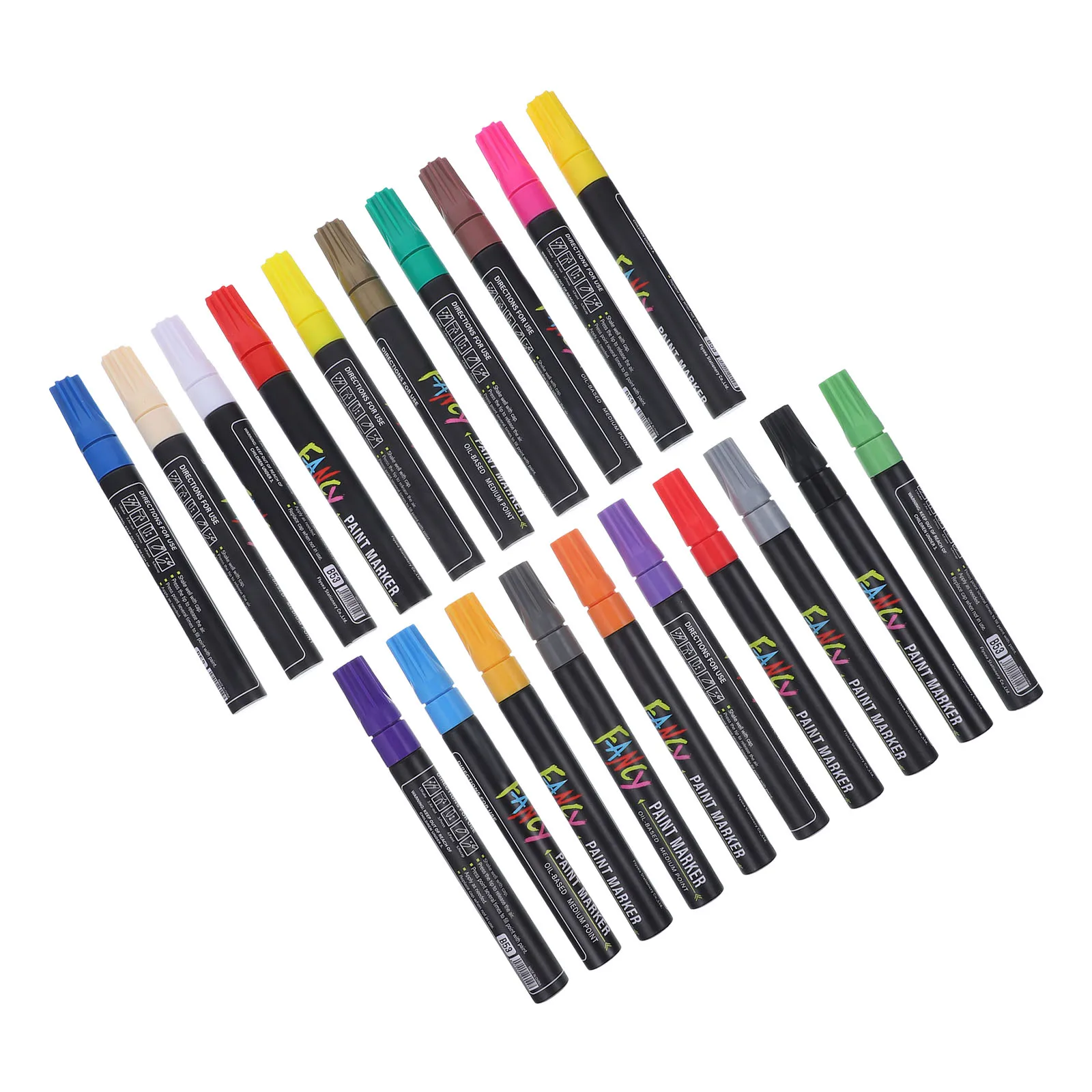 

20 Pcs Paint Markers Oil Based Pens Art Supplies Kids Canvas Quick Drying Soft Tip Various Surfaces Safe Non Toxic
