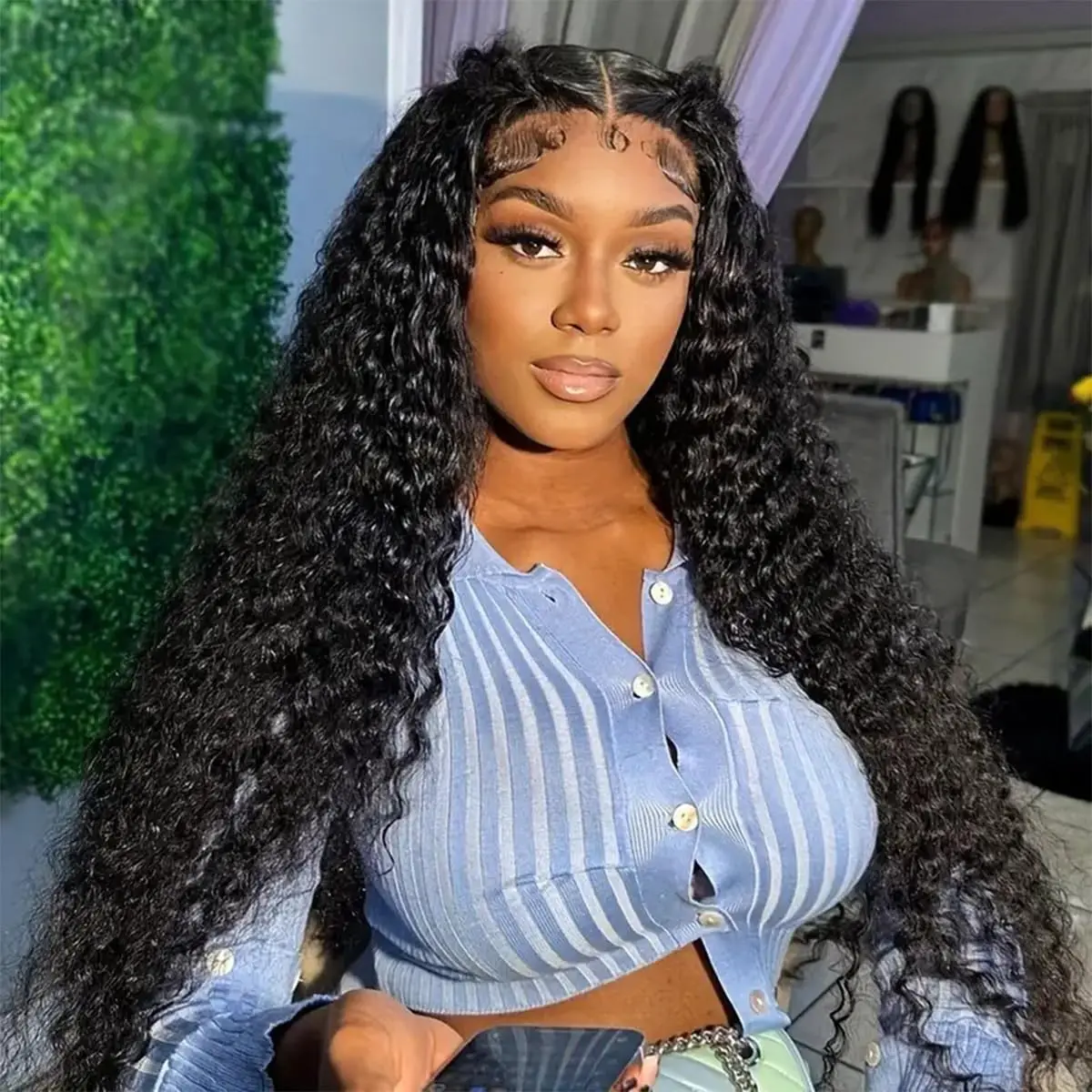 Deep Wave Lace Front Human Hair Wigs 13x4 13x6 Hd Lace Frontal Wig Pre Plucked 180% Density Deep Wave Wig 100% Human Hair Wigs