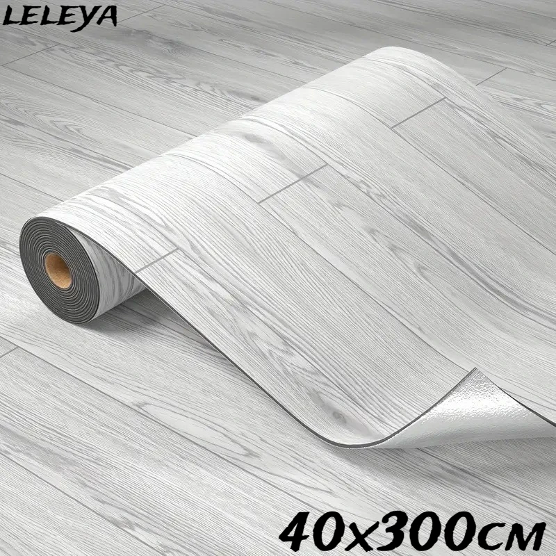 

PVC Self Adhesive Wall Stickers Floor Stickers Wood Grain Rolls Thickened Type Suitable for Various Indoor Floor Wall Stickers