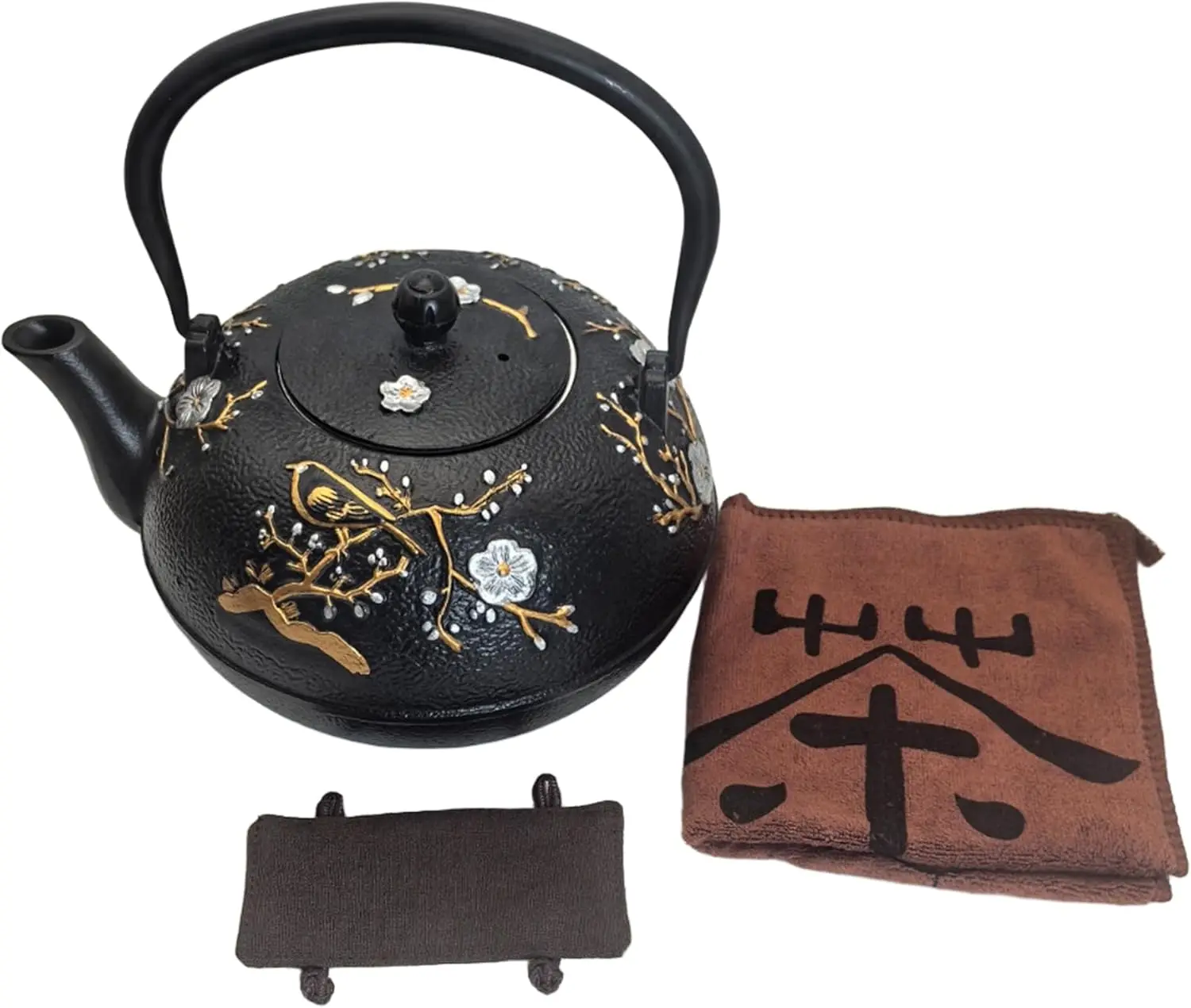 

Cast Iron Teapot Teapot for Stovetop Safe Coated with Enameled Interior,Japanese Beautiful Tea Kettle with Stainless Steel Infus