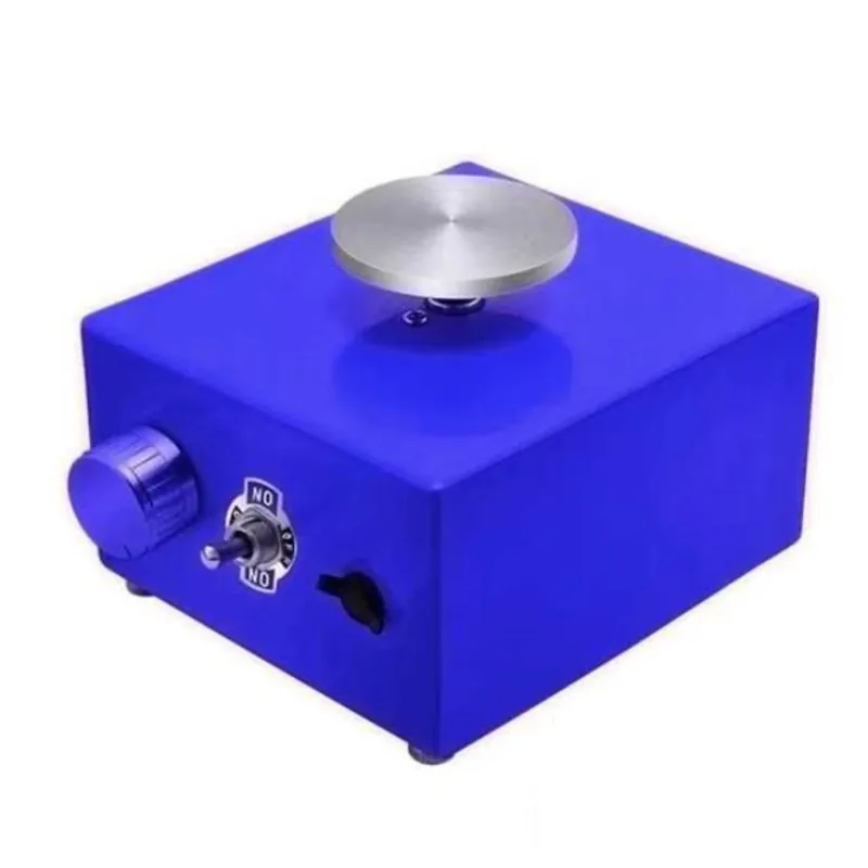 

ABDJ-Adjustable Speed Wheel Mini Pottery Wheel 2 Turntables Forming Machine Detachable Basin EU Plug