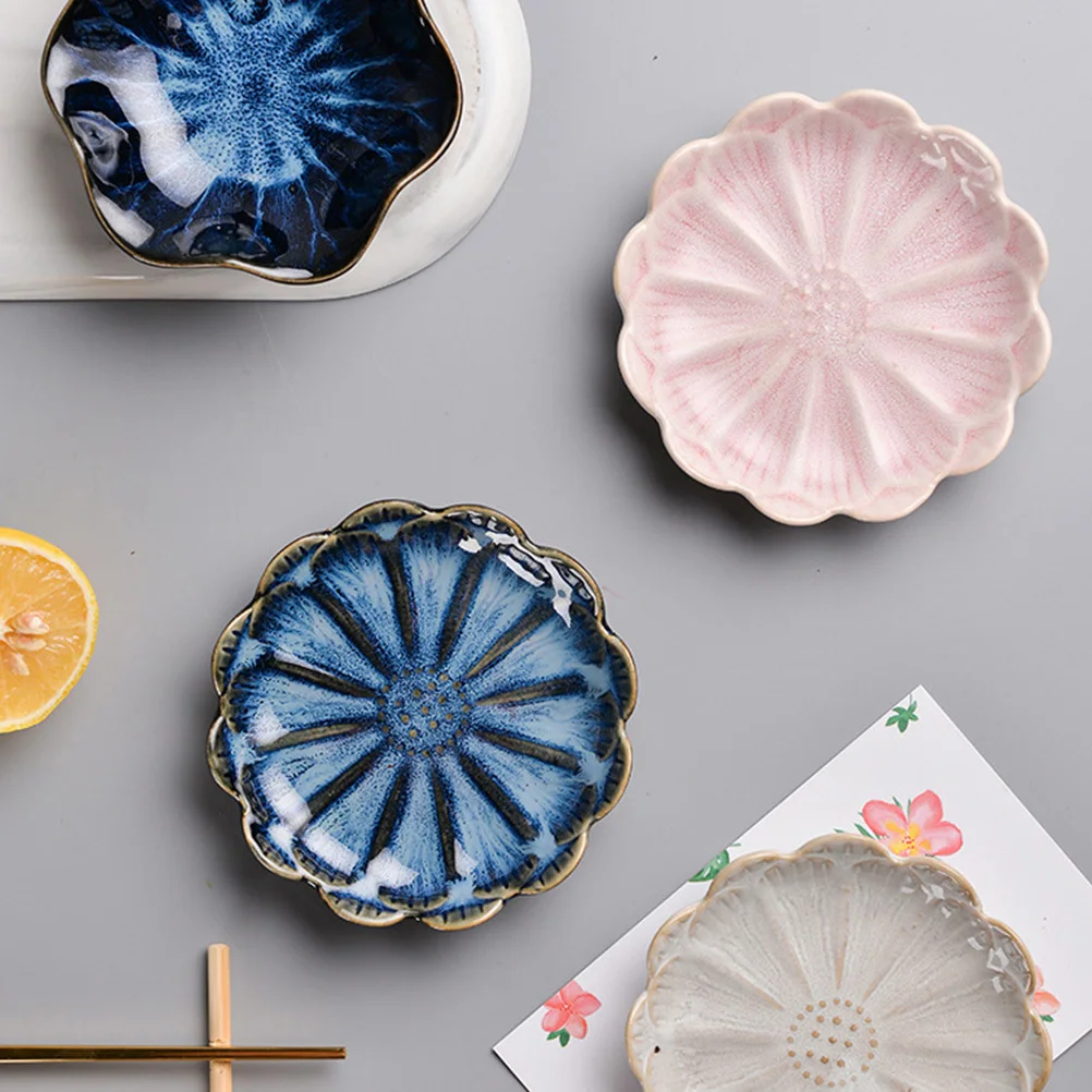 Jewelry Display Plate Earring Storage Container Space-saving Tray Ceramic Organizer Compact