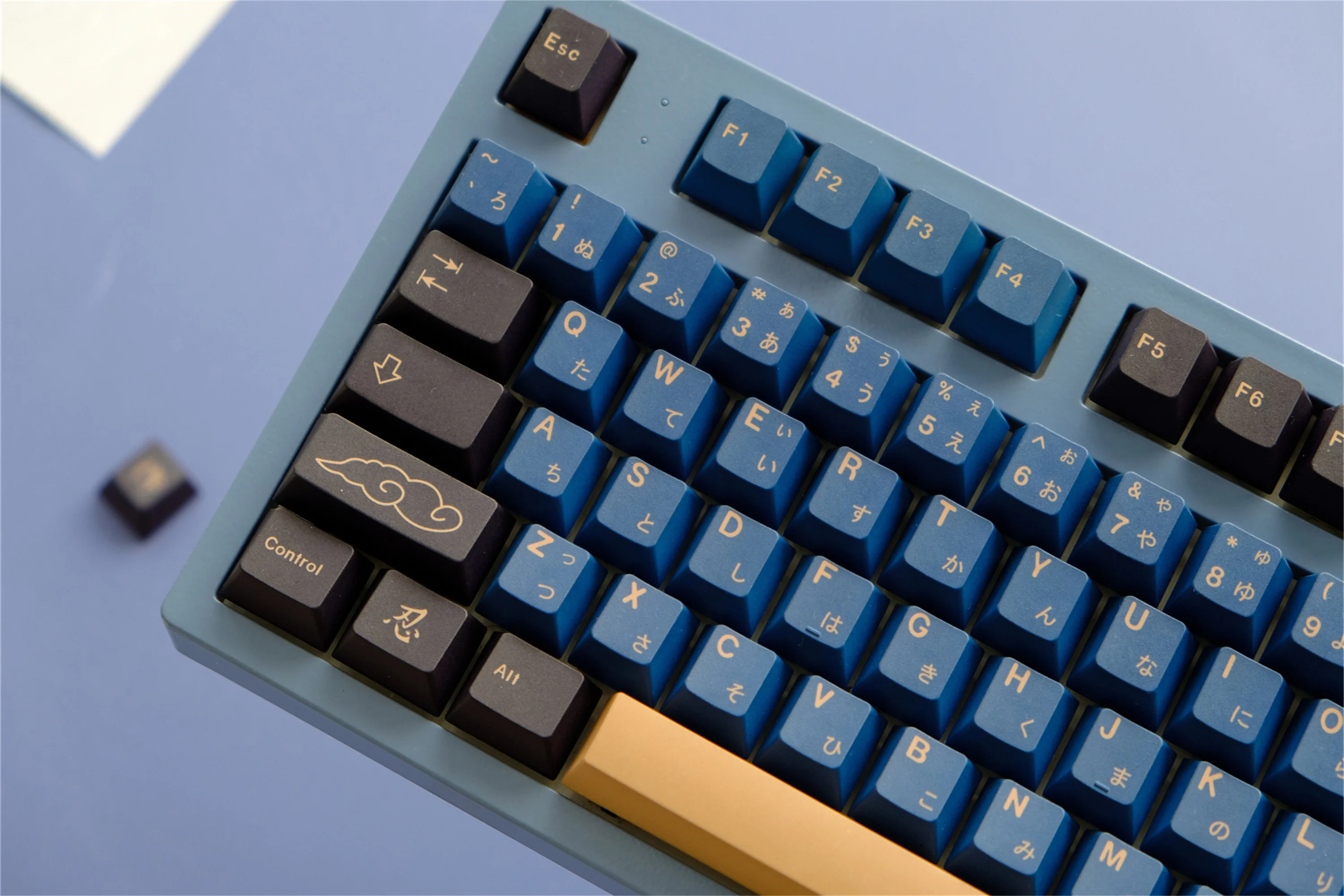 GMK Blue Samurai Keycaps 130 Keys PBT Material Keycaps Cherry Profile DYE-SUB For MX Switch Wooting Mechanical Keyboard Keycaps view 6
