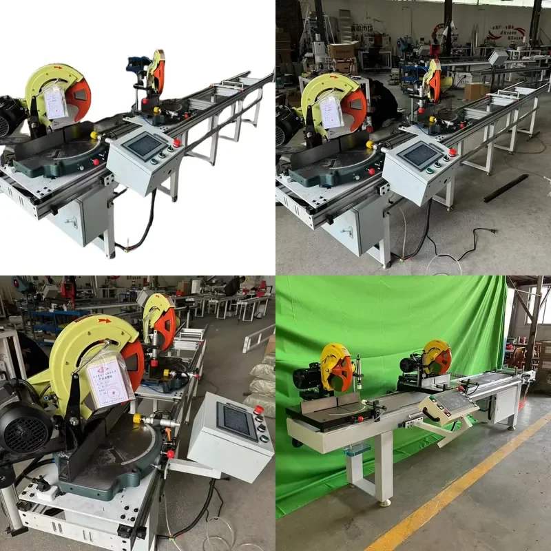 Digital display small double-head precision cutting saw, aluminum profile door and window double-head cutting machine,