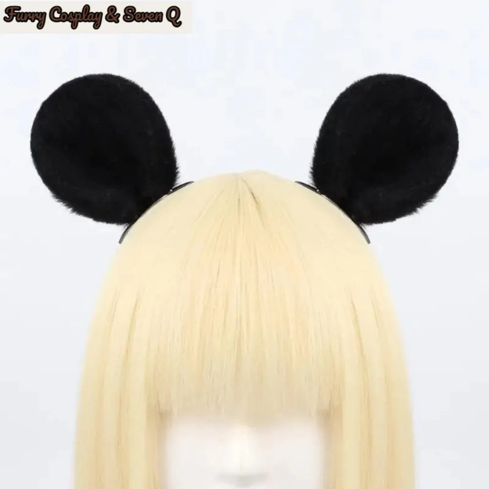Four Piece Mouse Costume Set for Adults with Plush Ear Band, Tail, Neck Tie and Nose Accessory for Party Use Photos 5