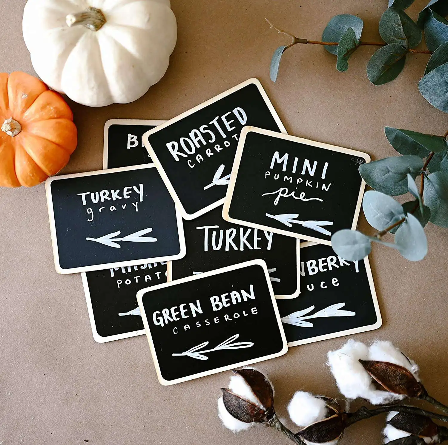 【BABQ】 18Pcs Mini Chalkboard Signs for Food Labels for Party Buffet Table Small Chalkboard Signs for Party