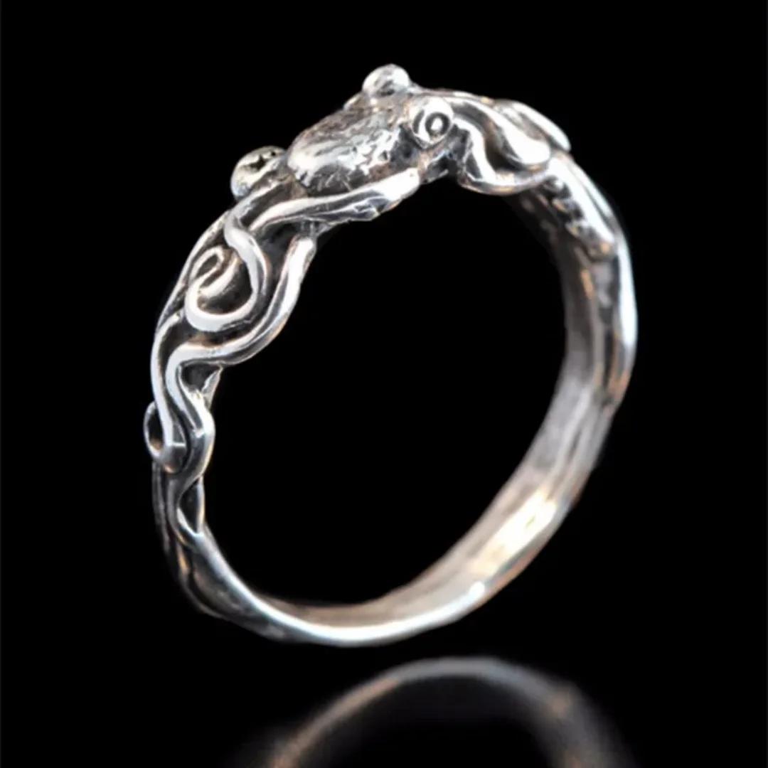 

Octopus Adjustable Ring Vintage and Minimalist Women's Rings Fashionable Antique Style Ocean Tentacle Jewelry