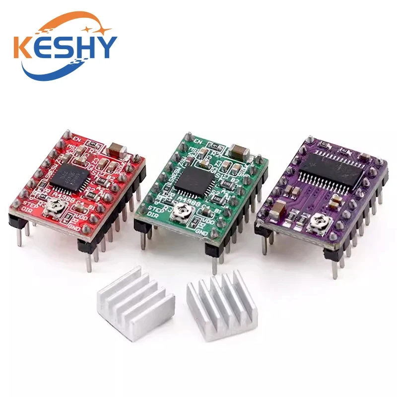 3D Printer Parts A4988 DRV8825 Stepper Motor Driver With Heat sink For SKR V1.3 1.4 GTR V1.0 RAMPS
