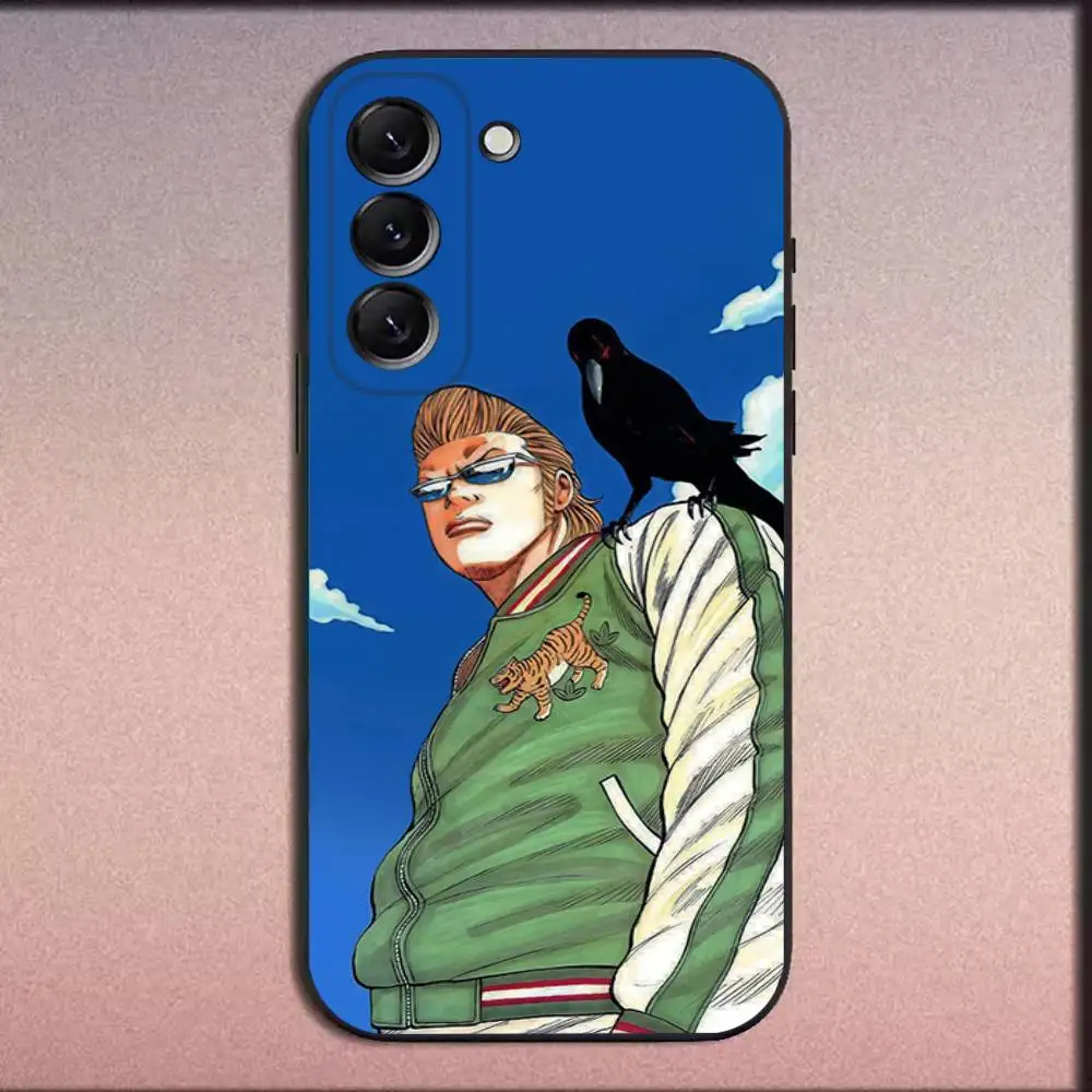 حافظة هاتف W-Worst Crows Zero Comics لهاتف سامسونج جالاكسي A20، A21s، A22، A31، A32، A52، A53، A72، 73، A80 غطاء أسود ناعم