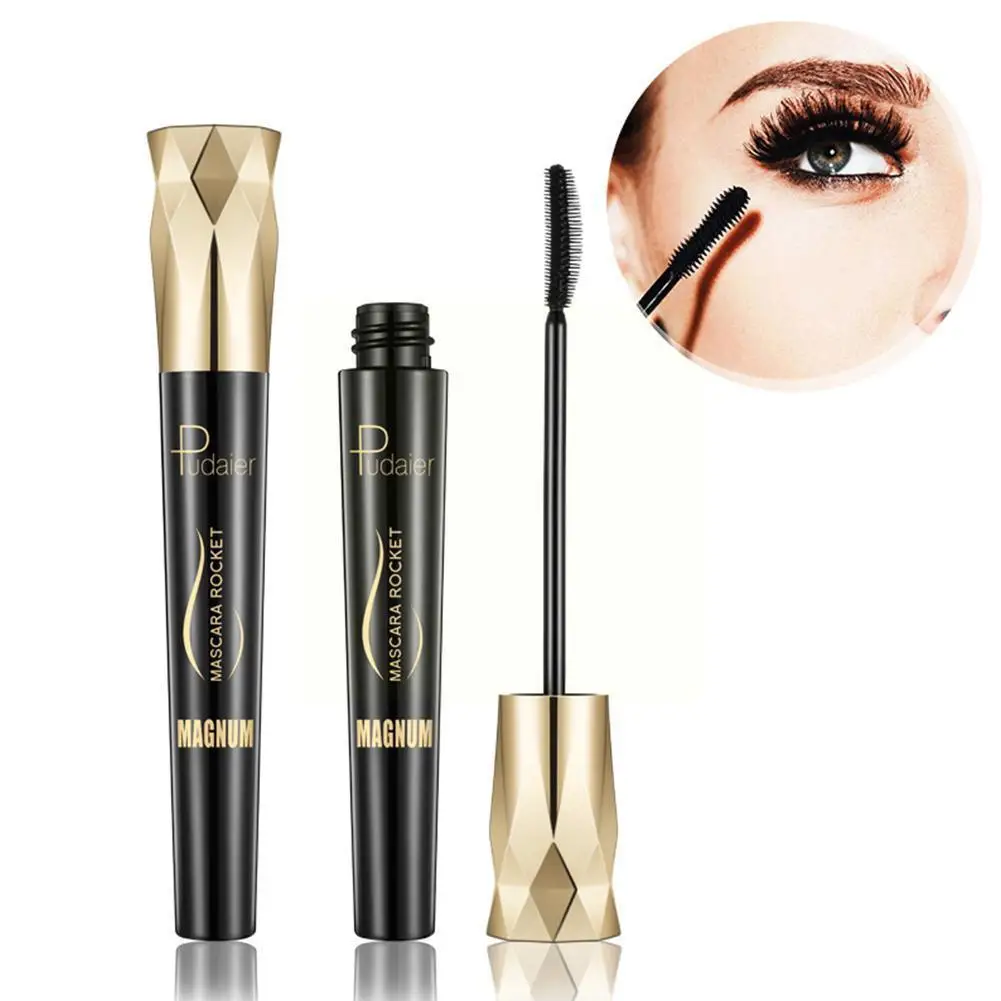 Pudaier Mascara Rocket Magnum Crown Mascara Wimper Mascara Blijvende Glamour Smudge Proof Wimpergroei Waterdicht 4d Lange O0w6