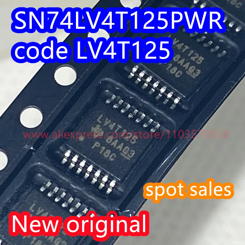 10PCS New original SN74LV4T125PWR silk screen LV4T125 package TSSOP14 logic driver IC chip SN74LV4T125PW SN74LV4T125