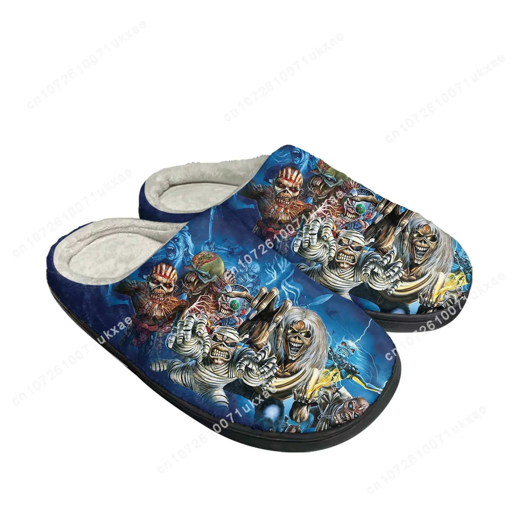 M-Maidens Heavy Metal Rock Band Singer Music Iron Home Cotton Slippers Men Womens Plush Bedroom Keep Warm Shoes  Customized Shoe