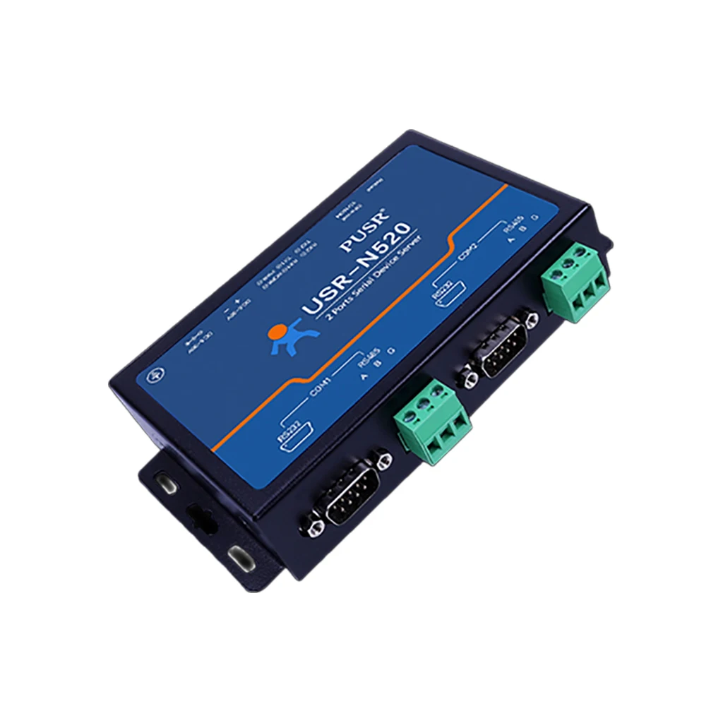 USR-N520-H7เซิร์ฟเวอร์อนุกรม RS232/RS485/RS422ไปยัง Ethernet tcp/ip Converter 10/100Mbps รองรับ Serial Port dhcp/modbus GATEWAY สองพอร์ต