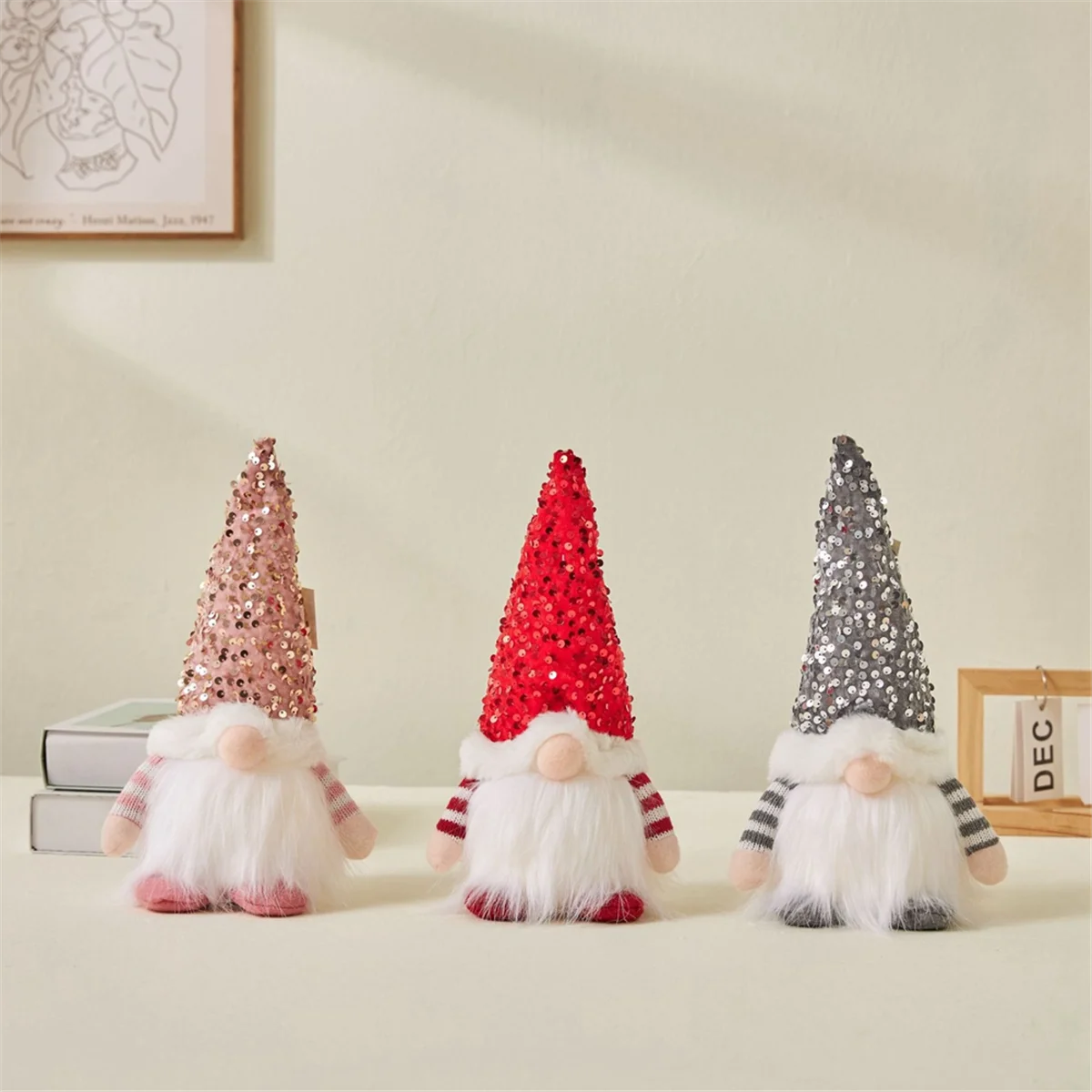 Gnomo elfo bambola natalizia a LED incandescente da 30 cm con decorazioni natalizie a luce LED per la casa Natale Navidad Nuovo