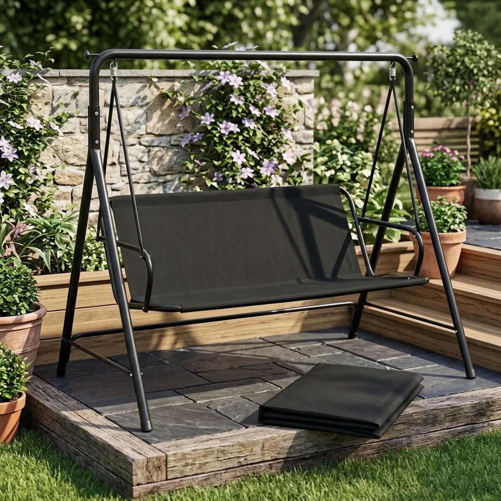 Outdoor Swing Seat Cover 600D Oxford for UV Resistant for Garden Swing Chairs Weatherproof Replacement Cover No Frame