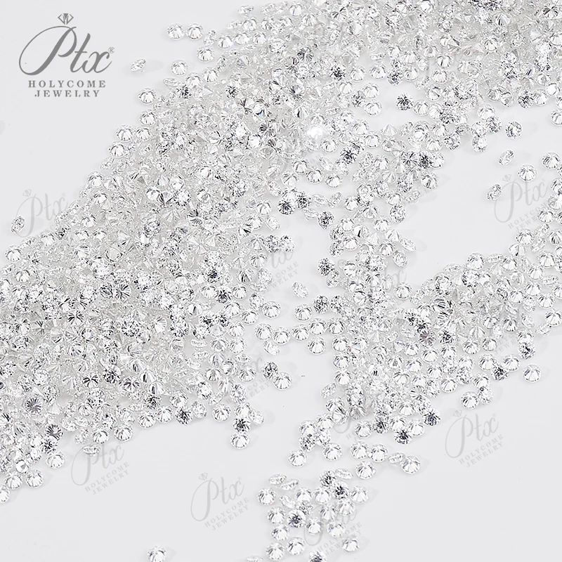 Diamants Moissanite cultivés en laboratoire, Pierre précieuse, Charbon D, Document VVl's, 1CT, Petite taille, Full TAN0.7 mm-20mm, Vente en gros