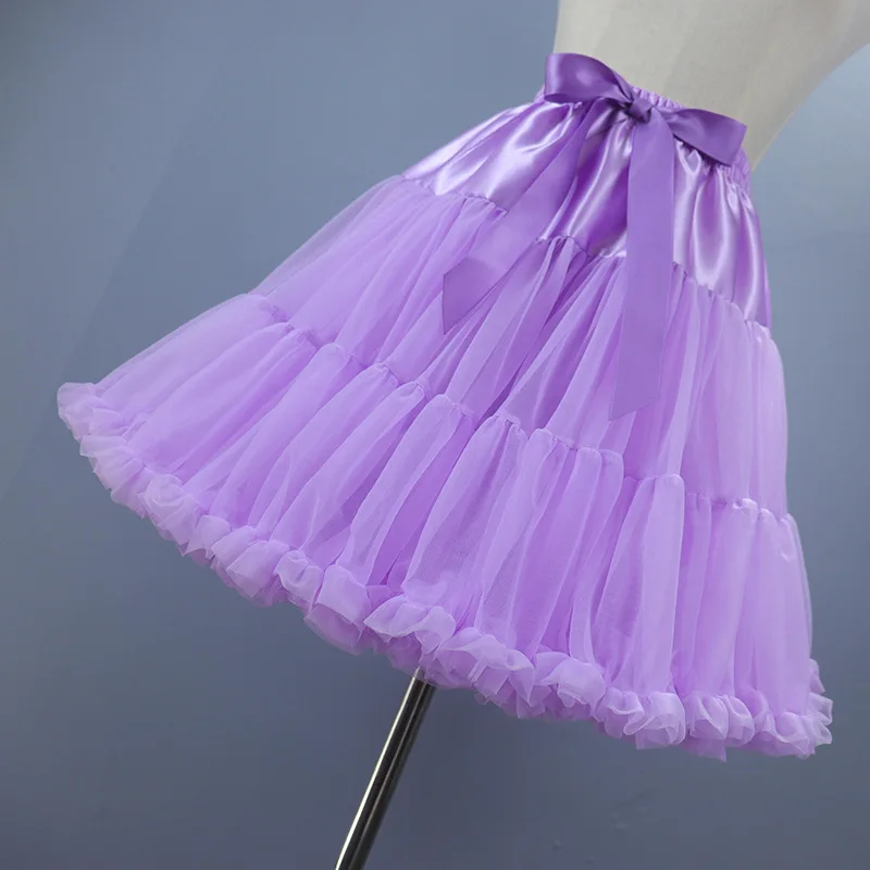 

Women's 3-Layered Tutu Dance Petticoat Pleated Mini Skirt 16" Length