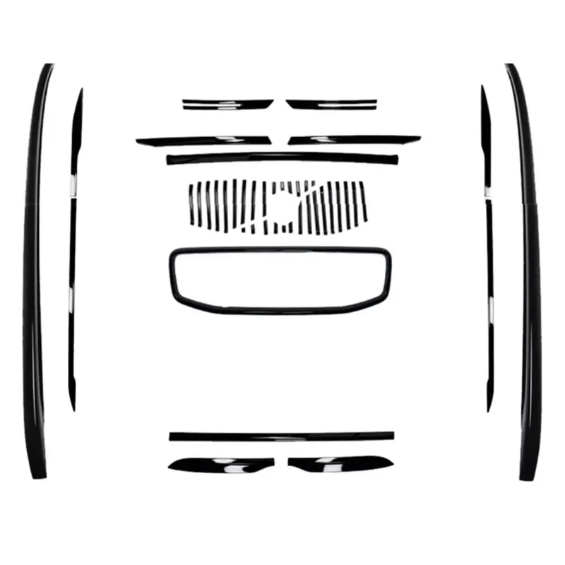 Black car sticker window front fog light body decoration for Volvo XC60 2018-2026