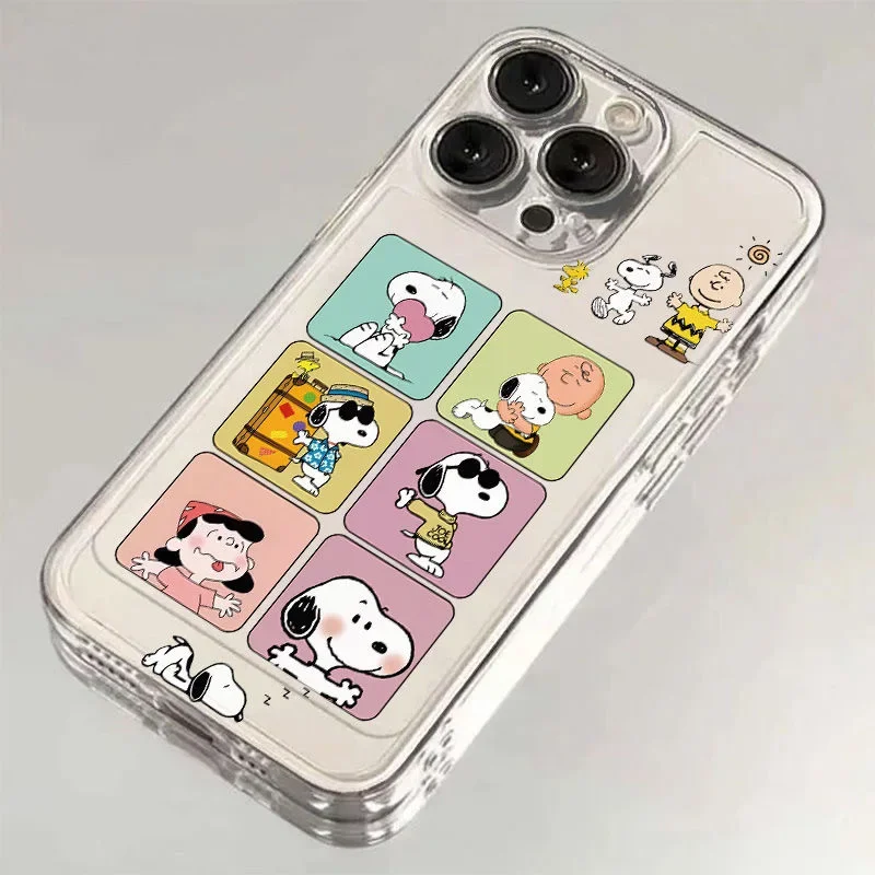 Etui na telefon Xiaomi POCO X7 Pro X6 X5 M3 X3 NFC X4 GT M4 F5 Mi 11 Lite 5G NE 11T Śliczne, przezroczyste etui z TPU z motywem kreskówkowym Snoopy