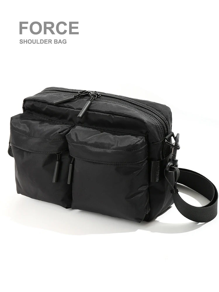 Bolsa de ombro transversal impermeável masculina, bolsa mensageiro de luxo, bolsa masculina durável, estilo japonês, moda casual