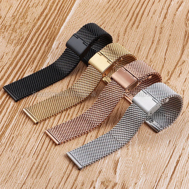 1.0 Milanese Mesh Steel Strap 18mm 20mm 22mm 24mm for Seiko for DW Stainless Wrist Band Replacement Metal Bracelet Accessories