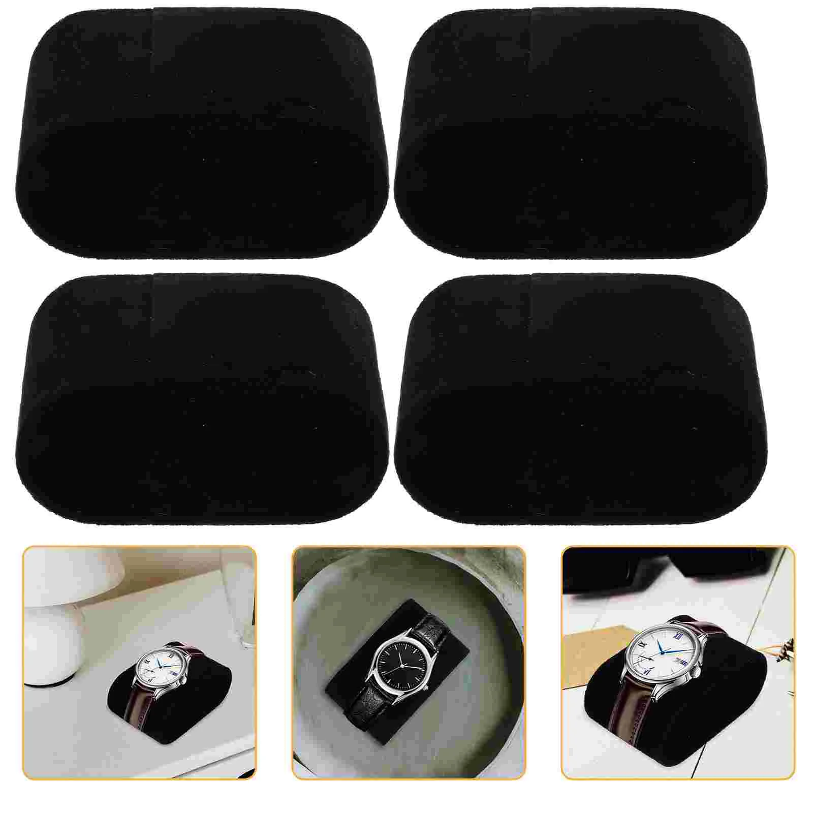 

6 Pcs Watches Pillow Display Cushion Bangle Jewelry Cushions Bracelet Black for Pillows