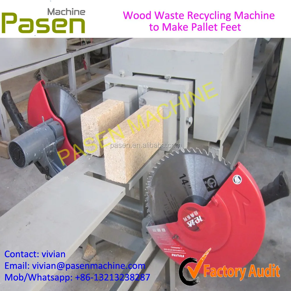 Wood Waste Recycling Equipment Wood Pallet Block Making Machine Wood Sawdust Pallet Block Hot Press Machine for EU Pallet
