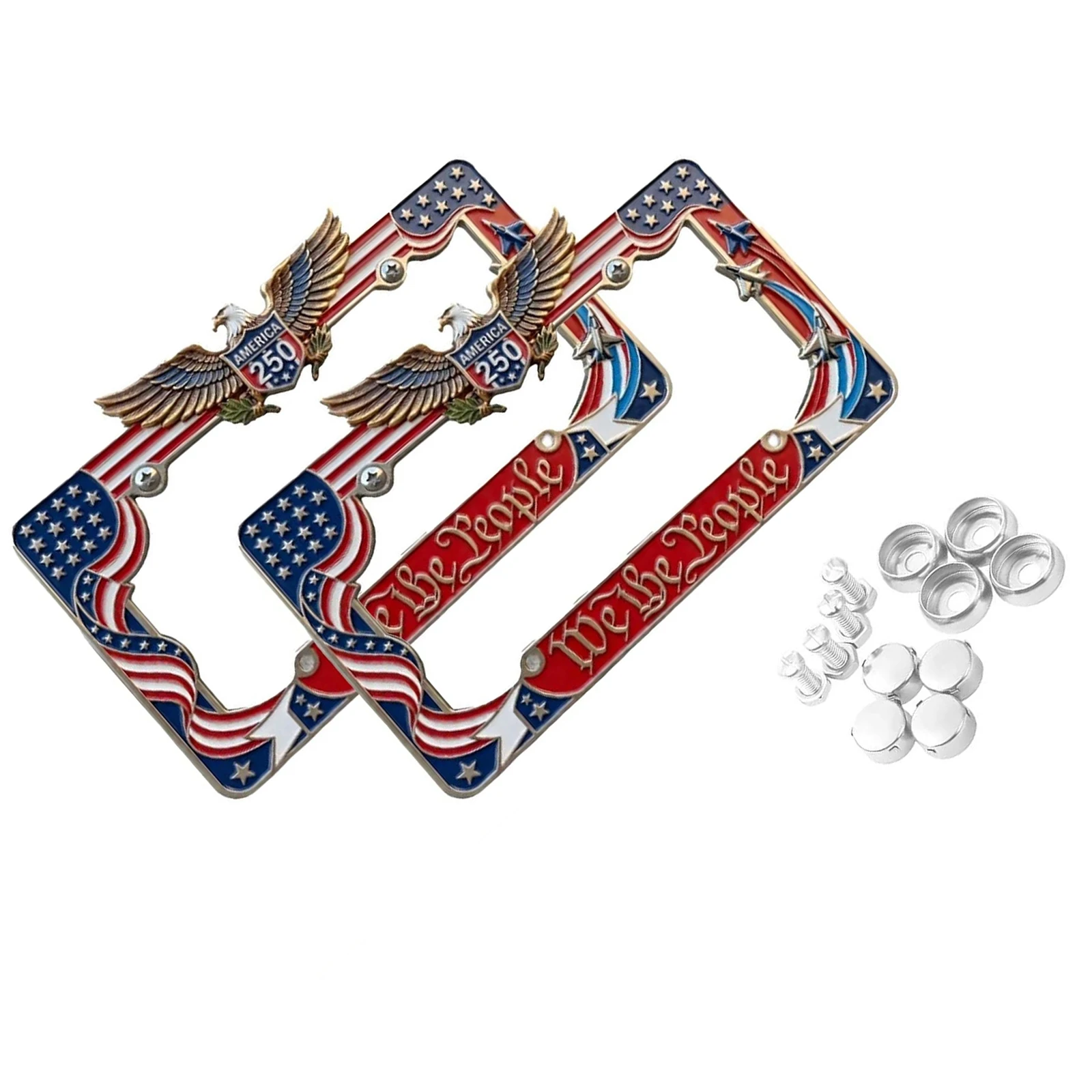 

250th Anniversary License Plate Holder Stable Aluminum Cars Frame for Patriots Festival Celebrations Anniversaries