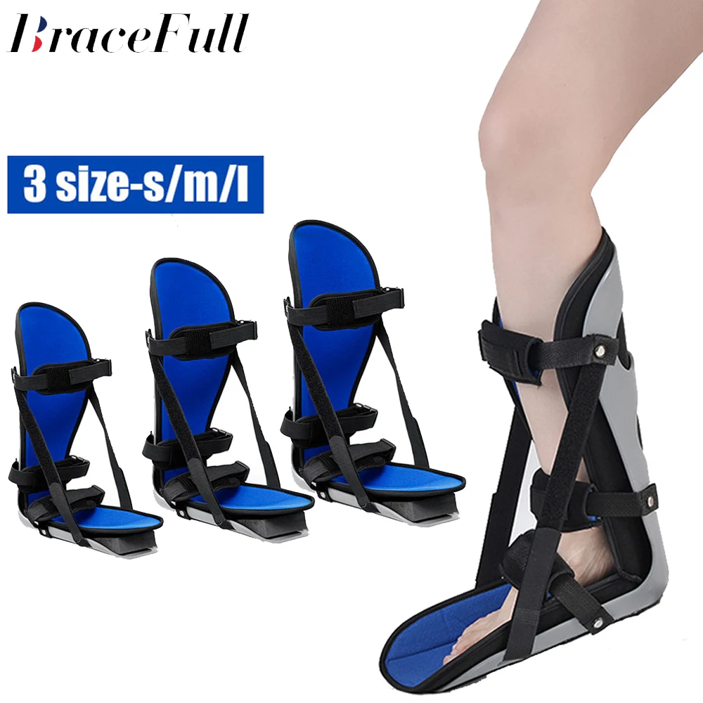 1Pcs Ankle Brace Support Foot Drop Splint Guard Sprain Orthosis Fractures Ankle Braces For First Aid Plantar Fasciitis Heel Pain