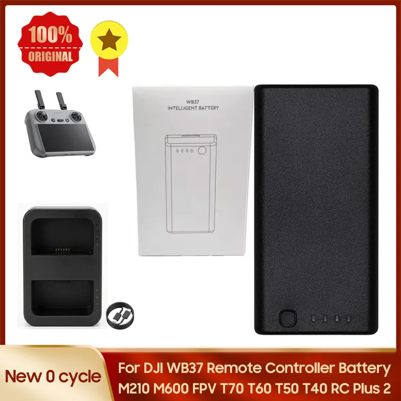 NEW WB37 Battery For DJI RC Plus 2 FPV Cendence Remote Controller D-RTK 2 Video Receiver Transmitter Accessories Batteries