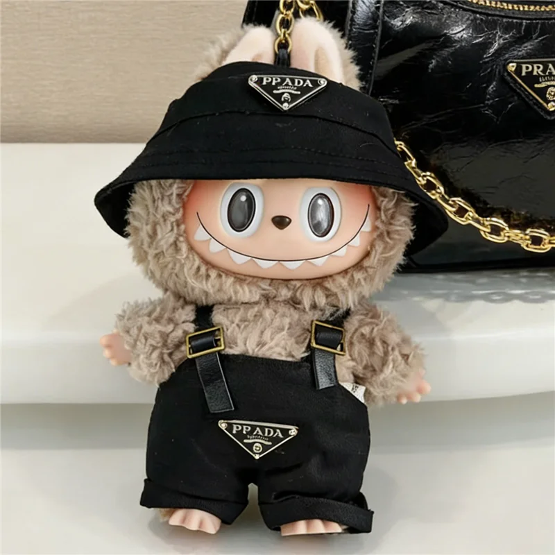 15 17 سنتيمتر ل Labubu دمية الرجعية وزرة الدنيم روبا الملابس الفاخرة Montaigne تنورة فستان الزي الملابس مجموعة أحذية اكسسوارات