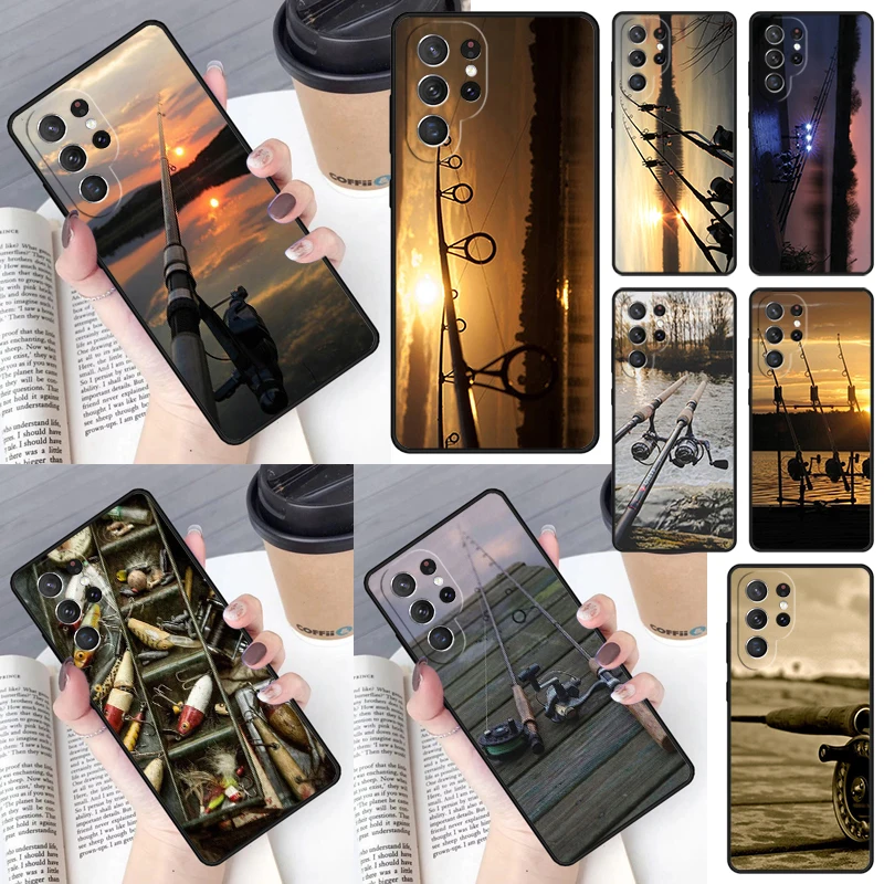CARP FISHING RODS Cover For Samsung Galaxy S23 S24 S25 Ultra S22 S20 S21 FE Plus Note 10 20 Ultra phone Case